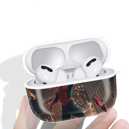 Spider Man スパイダーマン 【AirPods Pro用】ハードシェル保護ケース 耐衝撃・防指紋・カラビナ付き商品仕様