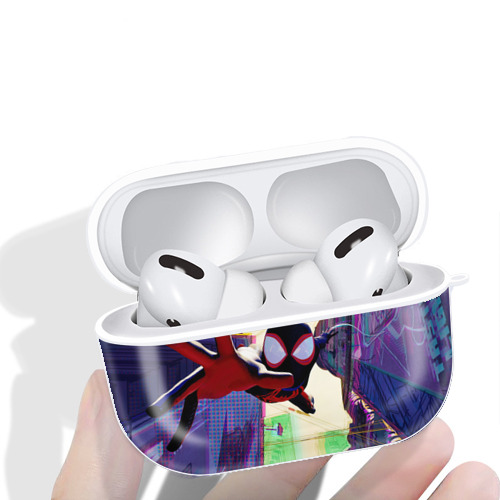 Spider Man スパイダーマン 【AirPods Pro用】ハードシェル保護ケース 耐衝撃・防指紋・カラビナ付き商品仕様