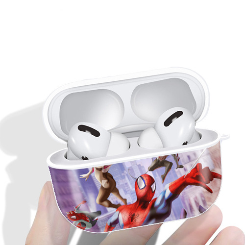Spider Man スパイダーマン 【AirPods Pro用】ハードシェル保護ケース 耐衝撃・防指紋・カラビナ付き商品仕様