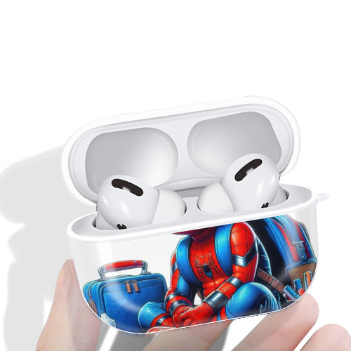 Spider Man スパイダーマン 【AirPods Pro用】ハードシェル保護ケース 耐衝撃・防指紋・カラビナ付き商品仕様