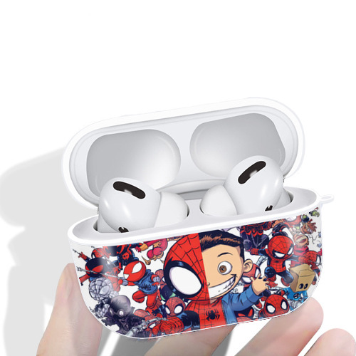 Spider Man スパイダーマン 【AirPods Pro用】ハードシェル保護ケース 耐衝撃・防指紋・カラビナ付き商品仕様