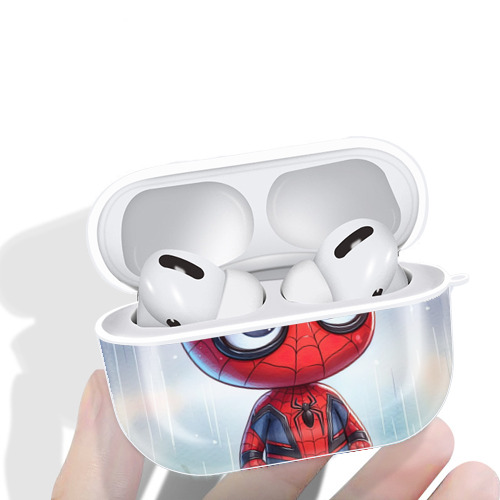 Spider Man スパイダーマン 【AirPods Pro用】ハードシェル保護ケース 耐衝撃・防指紋・カラビナ付き商品仕様