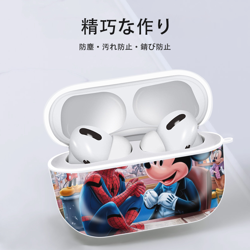Spider Man スパイダーマン 【AirPods Pro用】ハードシェル保護ケース 耐衝撃・防指紋・カラビナ付き商品仕様