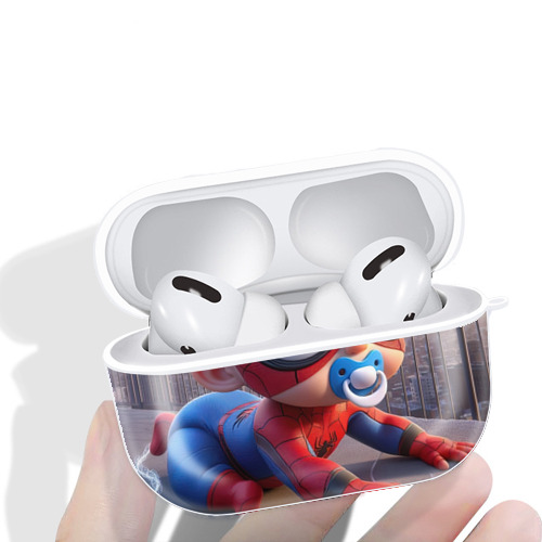 Spider Man スパイダーマン 【AirPods Pro用】ハードシェル保護ケース 耐衝撃・防指紋・カラビナ付き商品仕様
