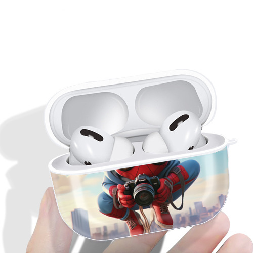 Spider Man スパイダーマン 【AirPods Pro用】ハードシェル保護ケース 耐衝撃・防指紋・カラビナ付き商品仕様