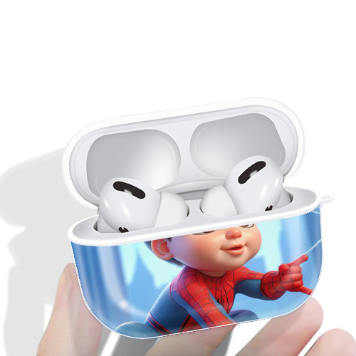 Spider Man スパイダーマン 【AirPods Pro用】ハードシェル保護ケース 耐衝撃・防指紋・カラビナ付き商品仕様
