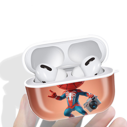 Spider Man スパイダーマン 【AirPods Pro用】ハードシェル保護ケース 耐衝撃・防指紋・カラビナ付き商品仕様