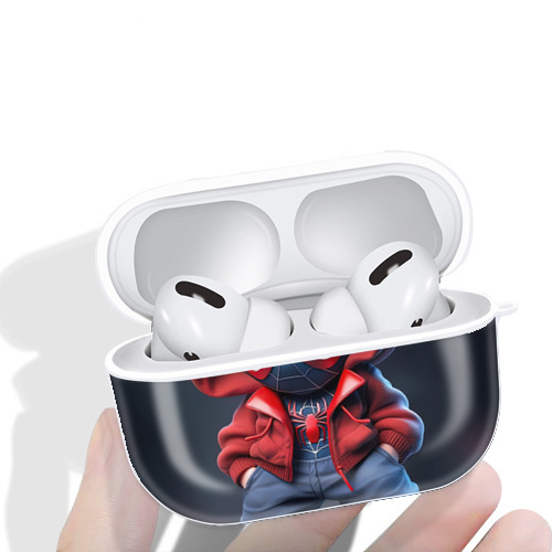 Spider Man スパイダーマン 【AirPods Pro用】ハードシェル保護ケース 耐衝撃・防指紋・カラビナ付き商品仕様