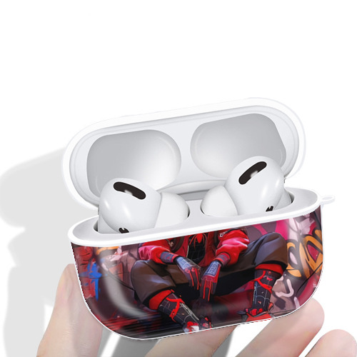 Spider Man スパイダーマン 【AirPods Pro用】ハードシェル保護ケース 耐衝撃・防指紋・カラビナ付き商品仕様
