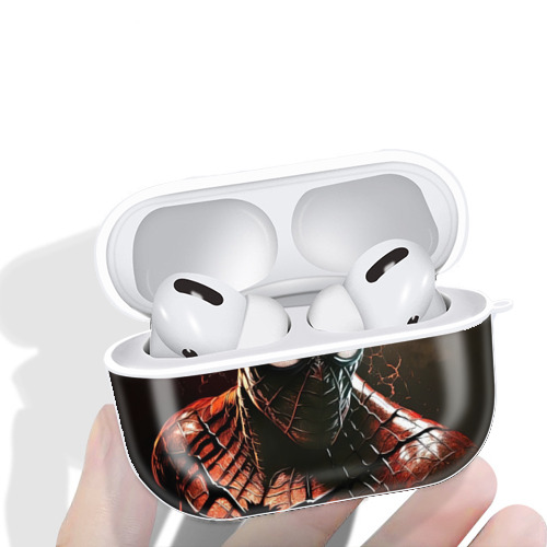 Spider Man スパイダーマン 【AirPods Pro用】ハードシェル保護ケース 耐衝撃・防指紋・カラビナ付き商品仕様