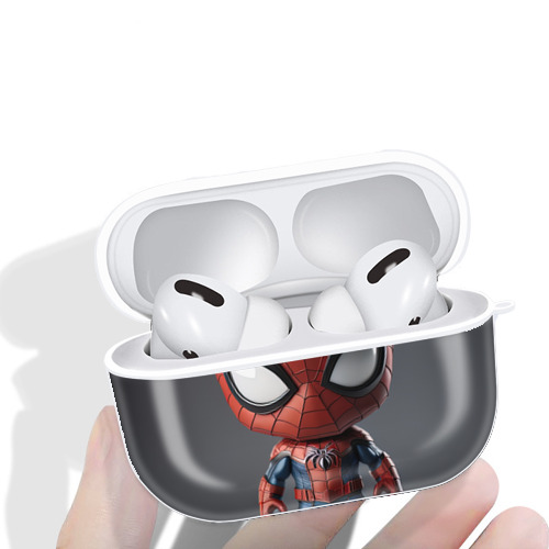 Spider Man スパイダーマン 【AirPods Pro用】ハードシェル保護ケース 耐衝撃・防指紋・カラビナ付き商品仕様