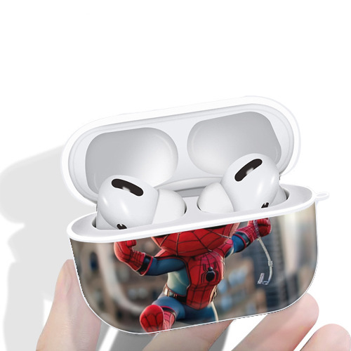 Spider Man スパイダーマン 【AirPods Pro用】ハードシェル保護ケース 耐衝撃・防指紋・カラビナ付き商品仕様