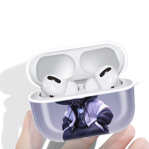 Spider Man スパイダーマン 【AirPods Pro用】ハードシェル保護ケース 耐衝撃・防指紋・カラビナ付き商品仕様