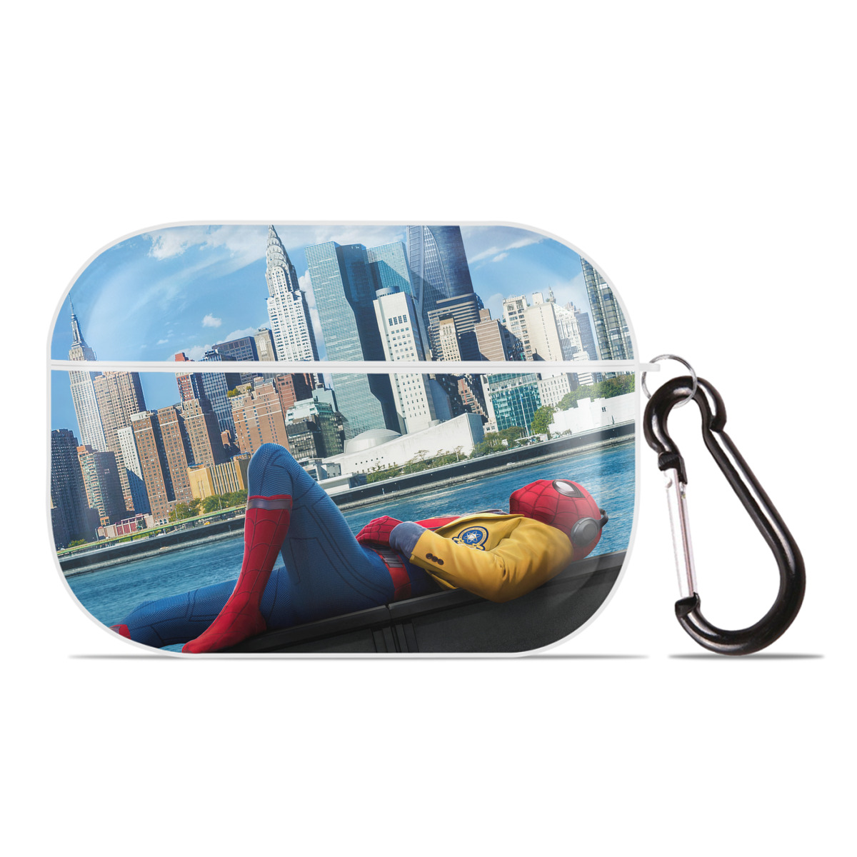 （画像用） Spider Man スパイダーマン 【AirPods Pro用】ハードシェル保護ケース 耐衝撃・防指紋・カラビナ付き商品仕様