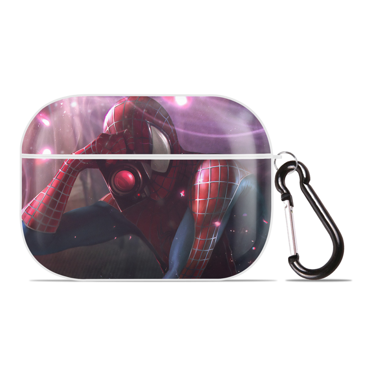 （画像用） Spider Man スパイダーマン 【AirPods Pro用】ハードシェル保護ケース 耐衝撃・防指紋・カラビナ付き商品仕様