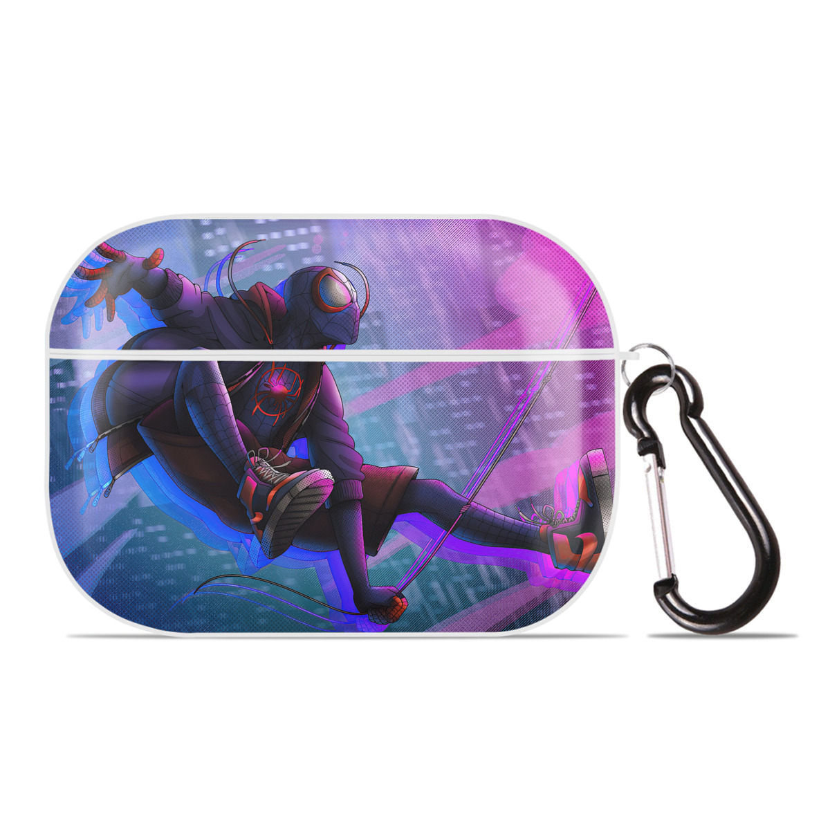 （画像用） Spider Man スパイダーマン 【AirPods Pro用】ハードシェル保護ケース 耐衝撃・防指紋・カラビナ付き商品仕様
