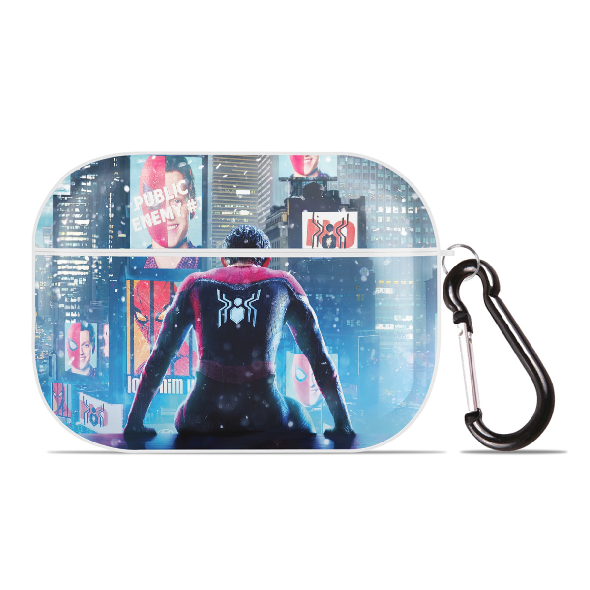 （画像用） Spider Man スパイダーマン 【AirPods Pro用】ハードシェル保護ケース 耐衝撃・防指紋・カラビナ付き商品仕様