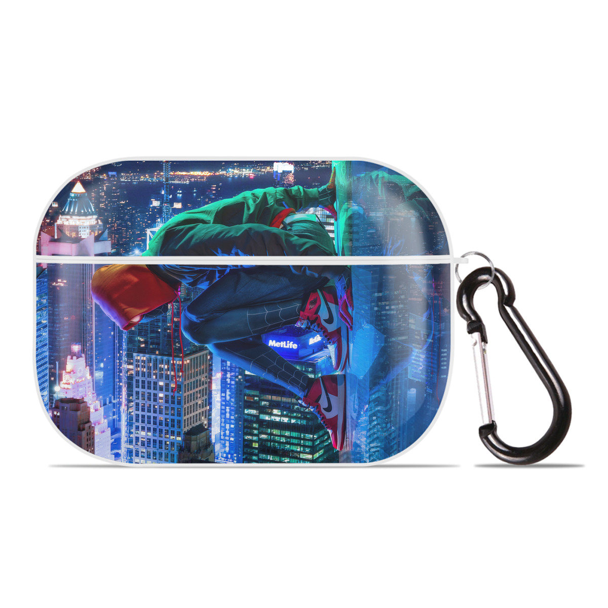 （画像用） Spider Man スパイダーマン 【AirPods Pro用】ハードシェル保護ケース 耐衝撃・防指紋・カラビナ付き商品仕様