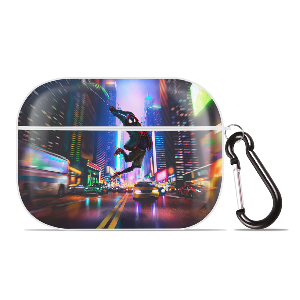 （画像用） Spider Man スパイダーマン 【AirPods Pro用】ハードシェル保護ケース 耐衝撃・防指紋・カラビナ付き商品仕様