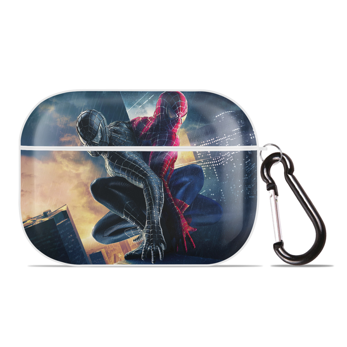 （画像用） Spider Man スパイダーマン 【AirPods Pro用】ハードシェル保護ケース 耐衝撃・防指紋・カラビナ付き商品仕様