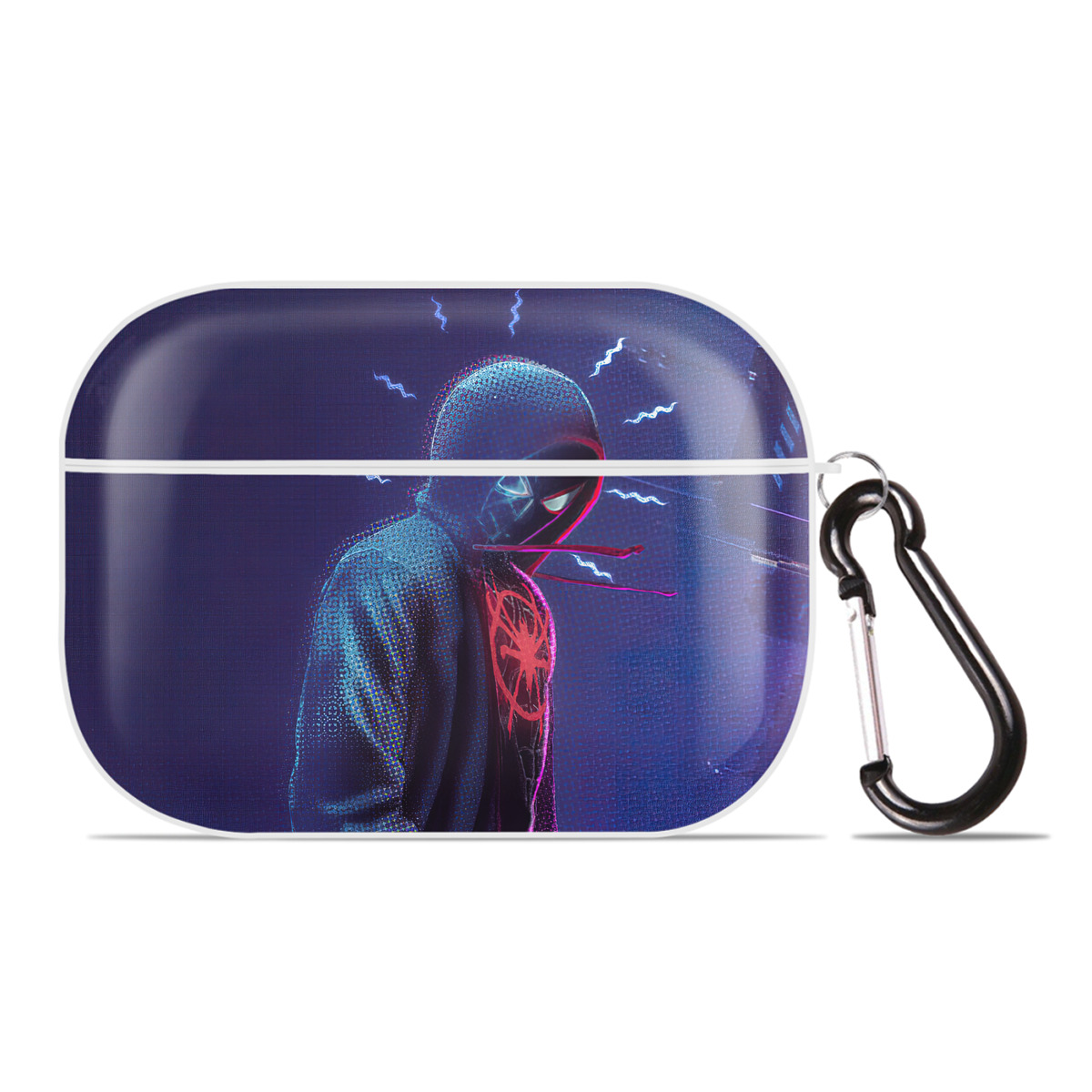 （画像用） Spider Man スパイダーマン 【AirPods Pro用】ハードシェル保護ケース 耐衝撃・防指紋・カラビナ付き商品仕様