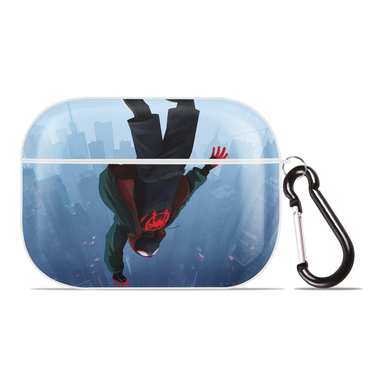 （画像用） Spider Man スパイダーマン 【AirPods Pro用】ハードシェル保護ケース 耐衝撃・防指紋・カラビナ付き商品仕様