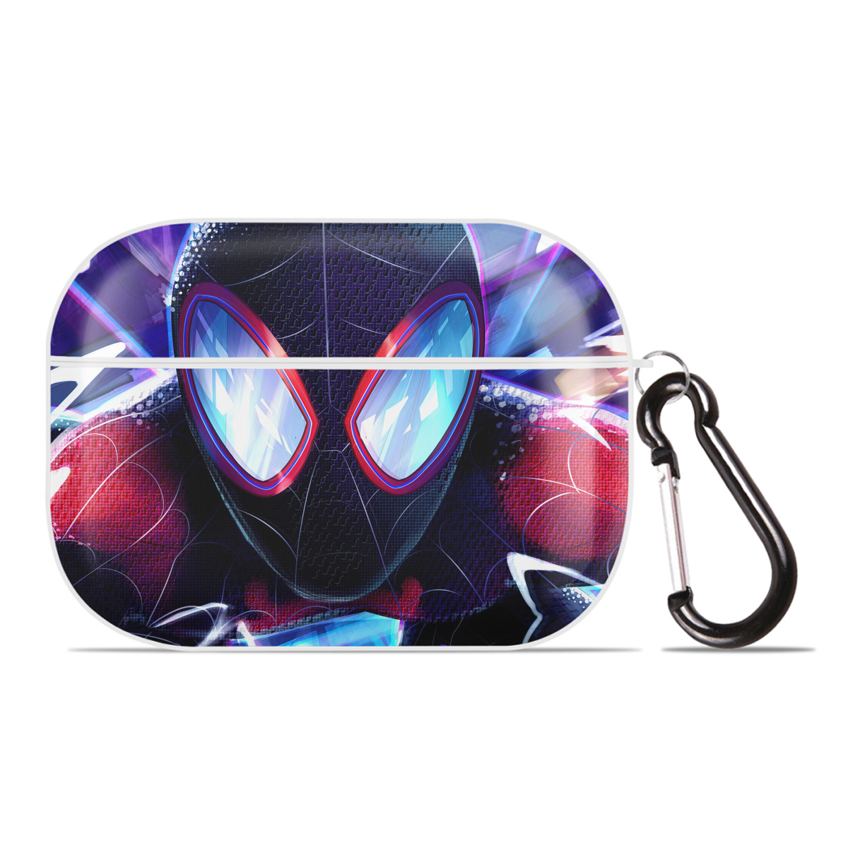 （画像用） Spider Man スパイダーマン 【AirPods Pro用】ハードシェル保護ケース 耐衝撃・防指紋・カラビナ付き商品仕様