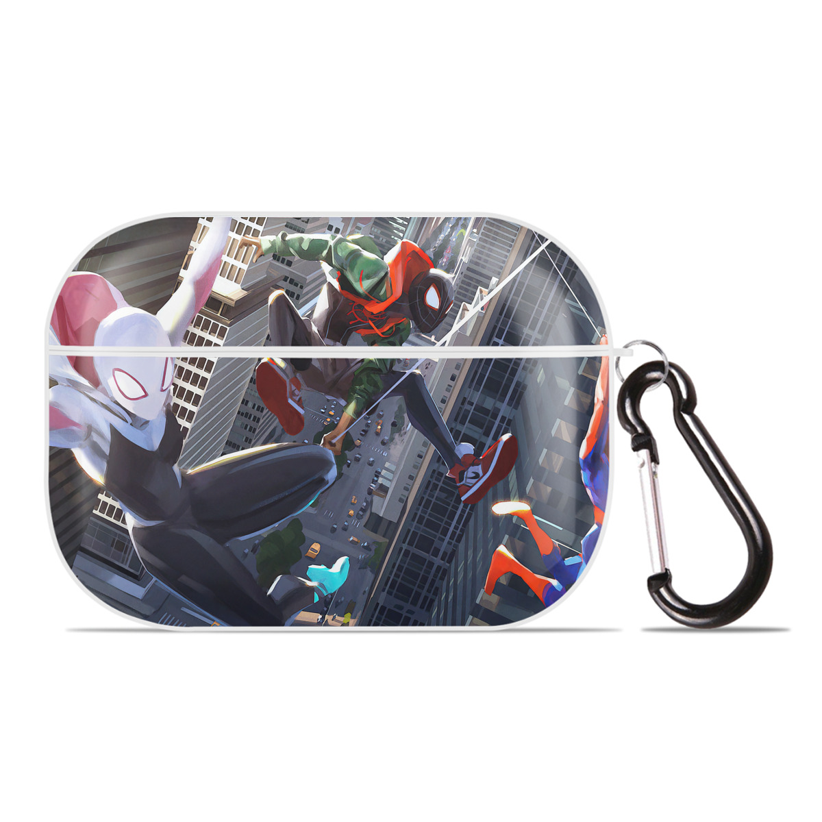 （画像用） Spider Man スパイダーマン 【AirPods Pro用】ハードシェル保護ケース 耐衝撃・防指紋・カラビナ付き商品仕様