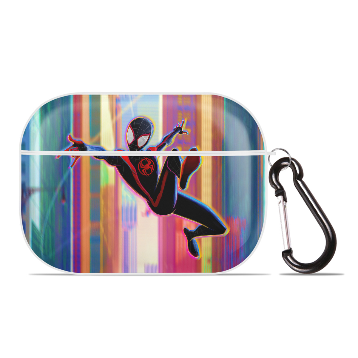 （画像用） Spider Man スパイダーマン 【AirPods Pro用】ハードシェル保護ケース 耐衝撃・防指紋・カラビナ付き商品仕様