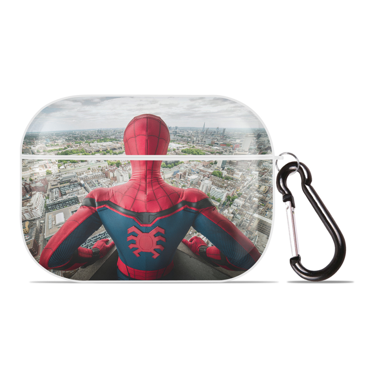 （画像用） Spider Man スパイダーマン 【AirPods Pro用】ハードシェル保護ケース 耐衝撃・防指紋・カラビナ付き商品仕様