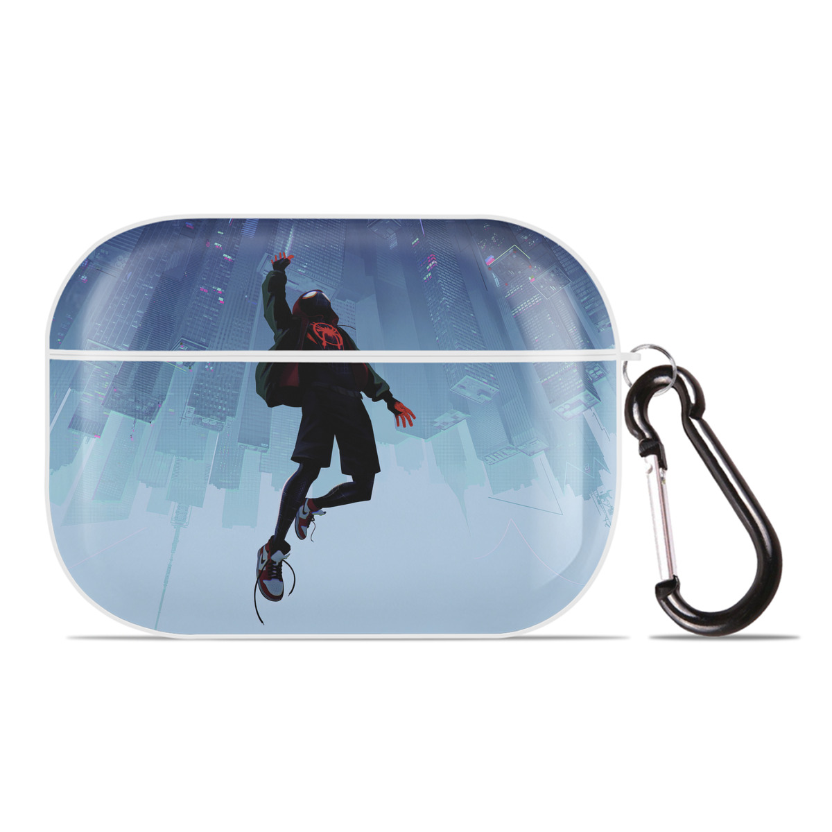 （画像用） Spider Man スパイダーマン 【AirPods Pro用】ハードシェル保護ケース 耐衝撃・防指紋・カラビナ付き商品仕様