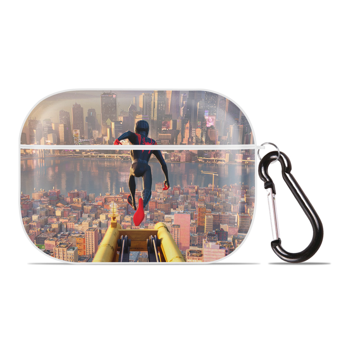 （画像用） Spider Man スパイダーマン 【AirPods Pro用】ハードシェル保護ケース 耐衝撃・防指紋・カラビナ付き商品仕様