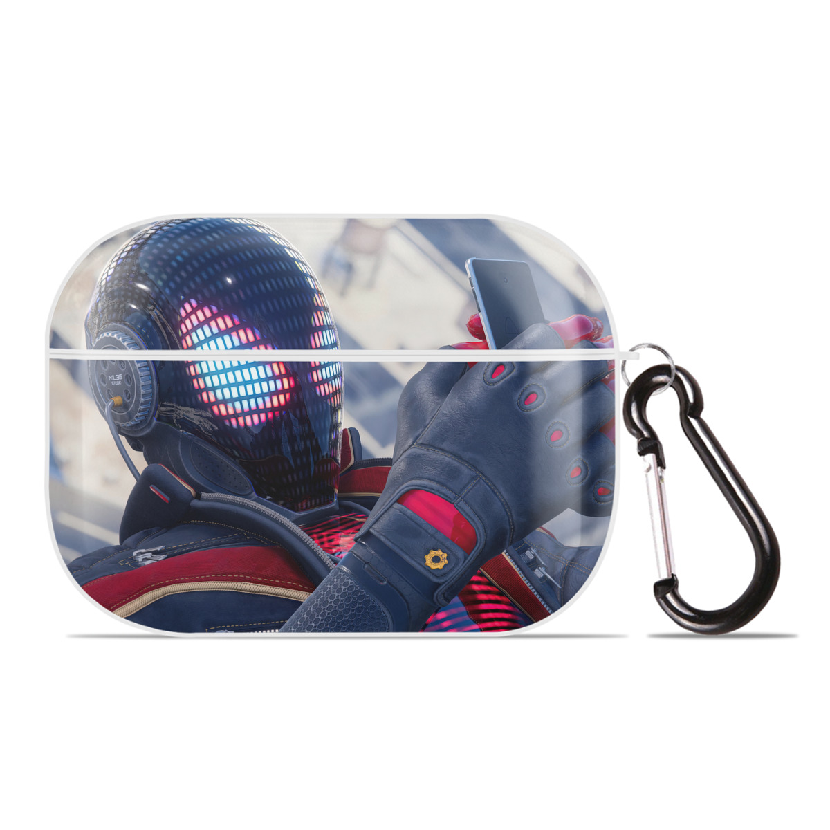 （画像用） Spider Man スパイダーマン 【AirPods Pro用】ハードシェル保護ケース 耐衝撃・防指紋・カラビナ付き商品仕様