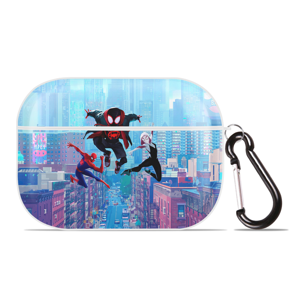 （画像用） Spider Man スパイダーマン 【AirPods Pro用】ハードシェル保護ケース 耐衝撃・防指紋・カラビナ付き商品仕様