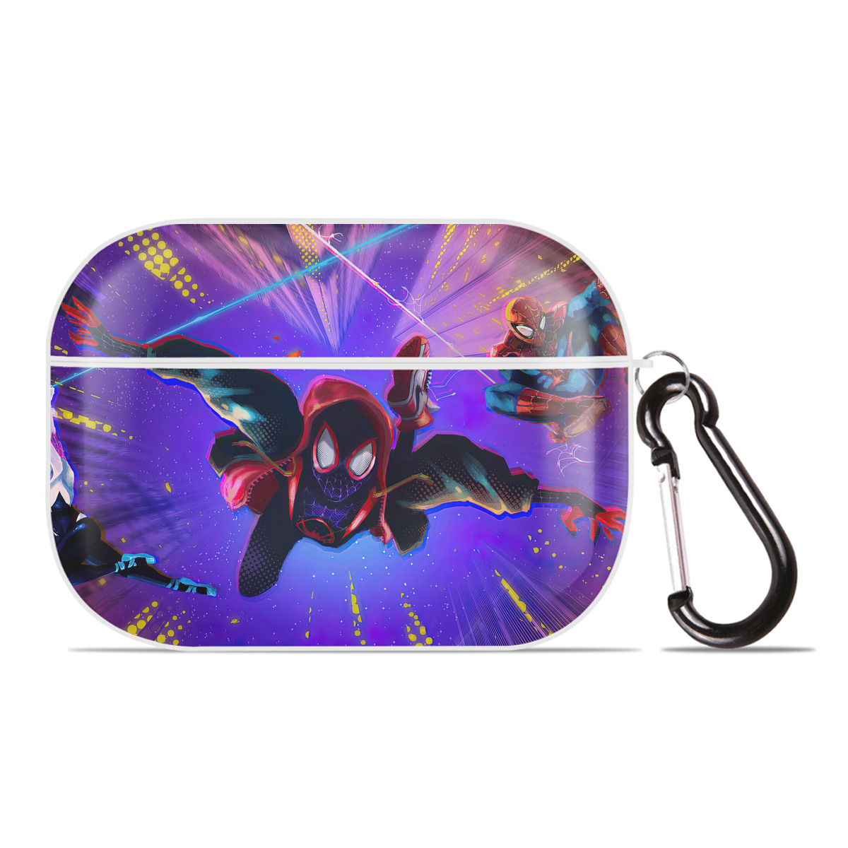 （画像用） Spider Man スパイダーマン 【AirPods Pro用】ハードシェル保護ケース 耐衝撃・防指紋・カラビナ付き商品仕様