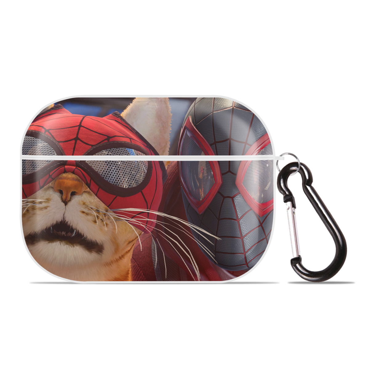 （画像用） Spider Man スパイダーマン 【AirPods Pro用】ハードシェル保護ケース 耐衝撃・防指紋・カラビナ付き商品仕様