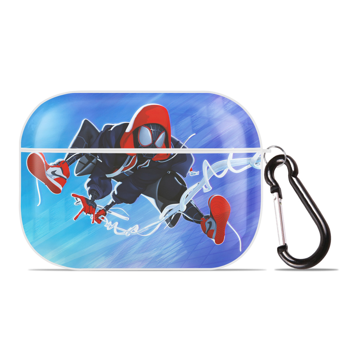 （画像用） Spider Man スパイダーマン 【AirPods Pro用】ハードシェル保護ケース 耐衝撃・防指紋・カラビナ付き商品仕様
