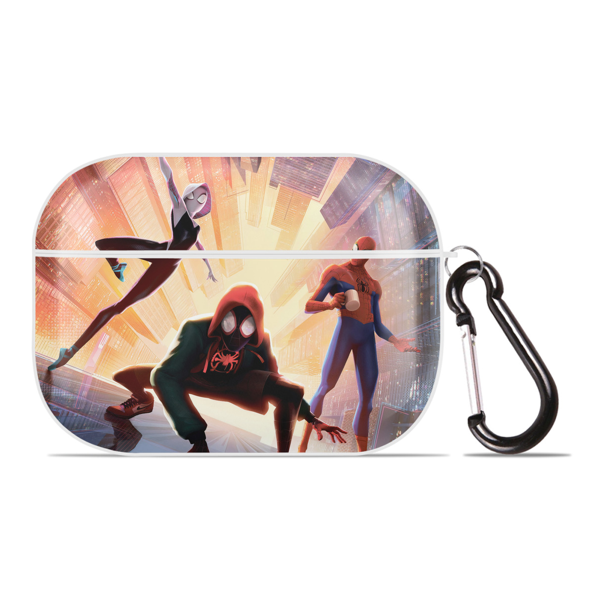 （画像用） Spider Man スパイダーマン 【AirPods Pro用】ハードシェル保護ケース 耐衝撃・防指紋・カラビナ付き商品仕様