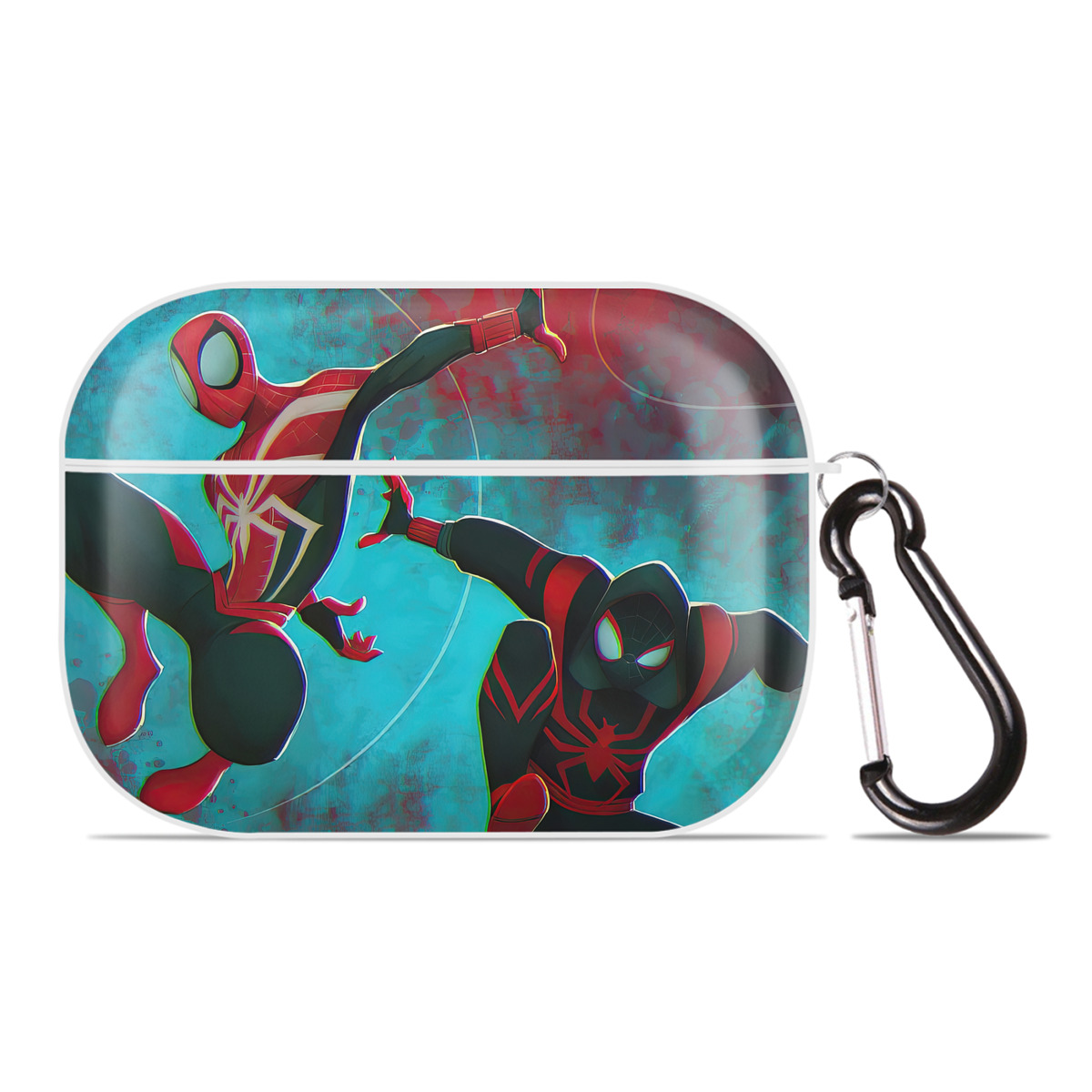 （画像用） Spider Man スパイダーマン 【AirPods Pro用】ハードシェル保護ケース 耐衝撃・防指紋・カラビナ付き商品仕様