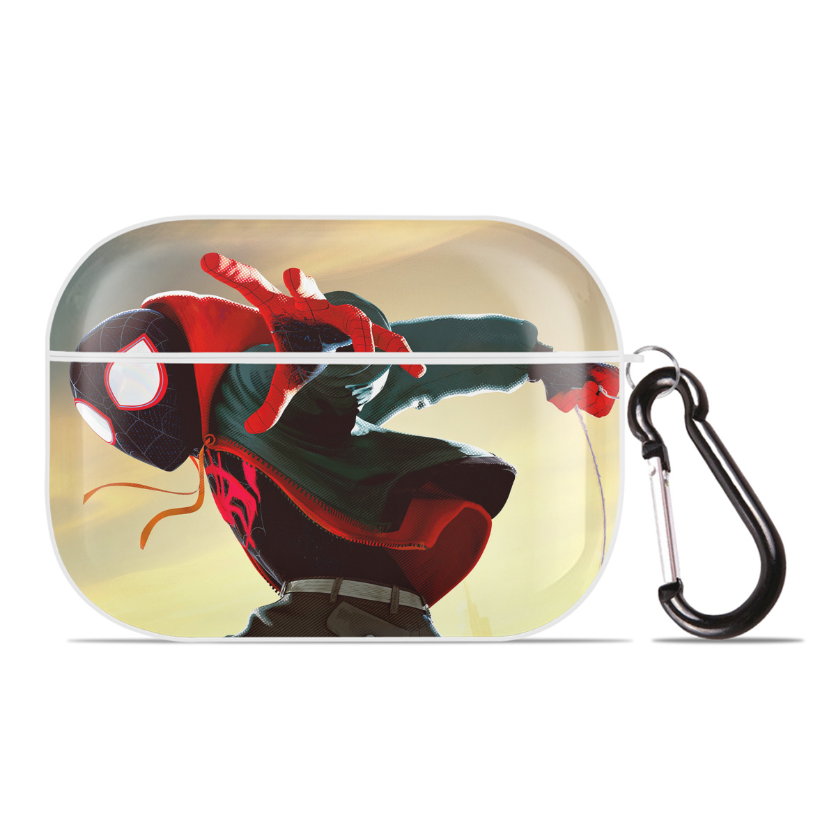 （画像用） Spider Man スパイダーマン 【AirPods Pro用】ハードシェル保護ケース 耐衝撃・防指紋・カラビナ付き商品仕様