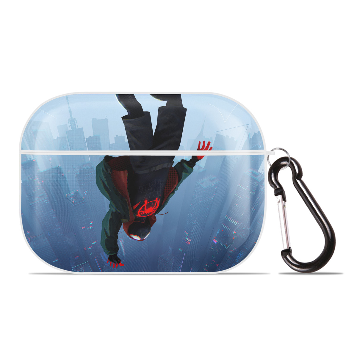 （画像用） Spider Man スパイダーマン 【AirPods Pro用】ハードシェル保護ケース 耐衝撃・防指紋・カラビナ付き商品仕様