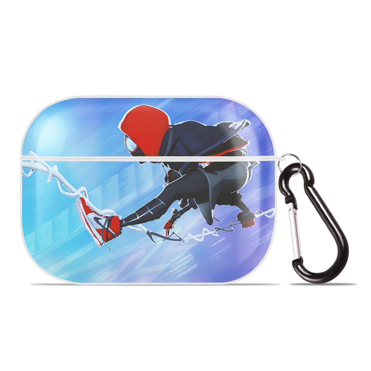 （画像用） Spider Man スパイダーマン 【AirPods Pro用】ハードシェル保護ケース 耐衝撃・防指紋・カラビナ付き商品仕様