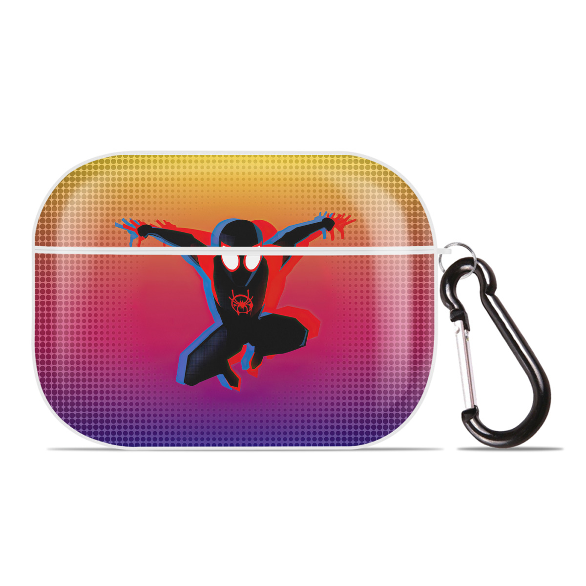 （画像用） Spider Man スパイダーマン 【AirPods Pro用】ハードシェル保護ケース 耐衝撃・防指紋・カラビナ付き商品仕様