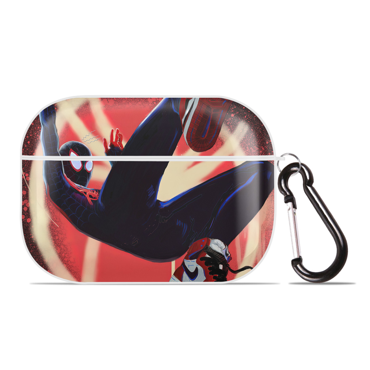 （画像用） Spider Man スパイダーマン 【AirPods Pro用】ハードシェル保護ケース 耐衝撃・防指紋・カラビナ付き商品仕様