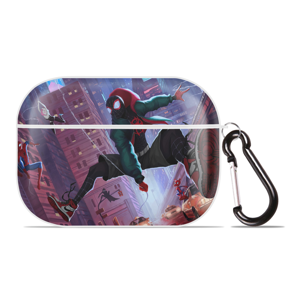 （画像用） Spider Man スパイダーマン 【AirPods Pro用】ハードシェル保護ケース 耐衝撃・防指紋・カラビナ付き商品仕様