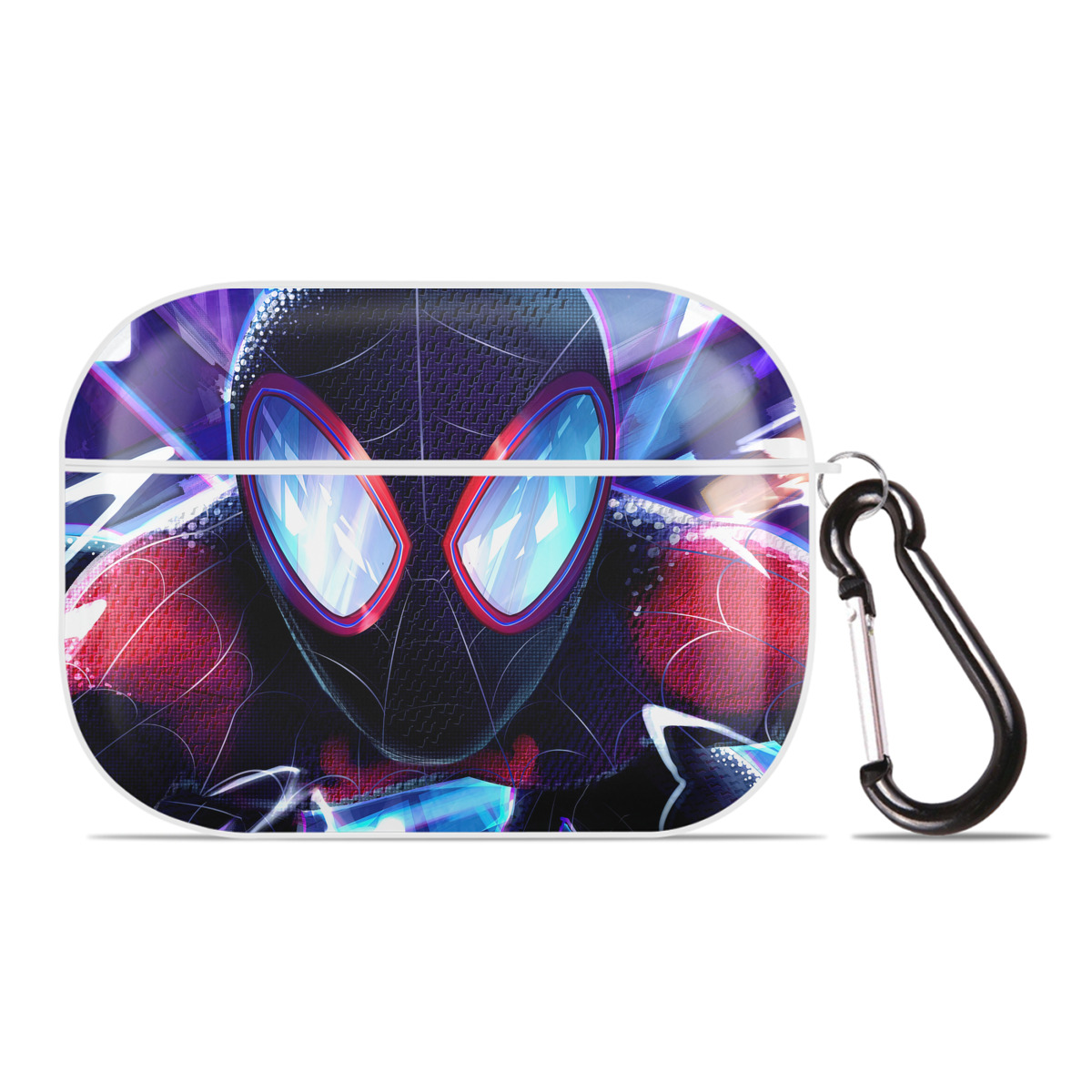（画像用） Spider Man スパイダーマン 【AirPods Pro用】ハードシェル保護ケース 耐衝撃・防指紋・カラビナ付き商品仕様