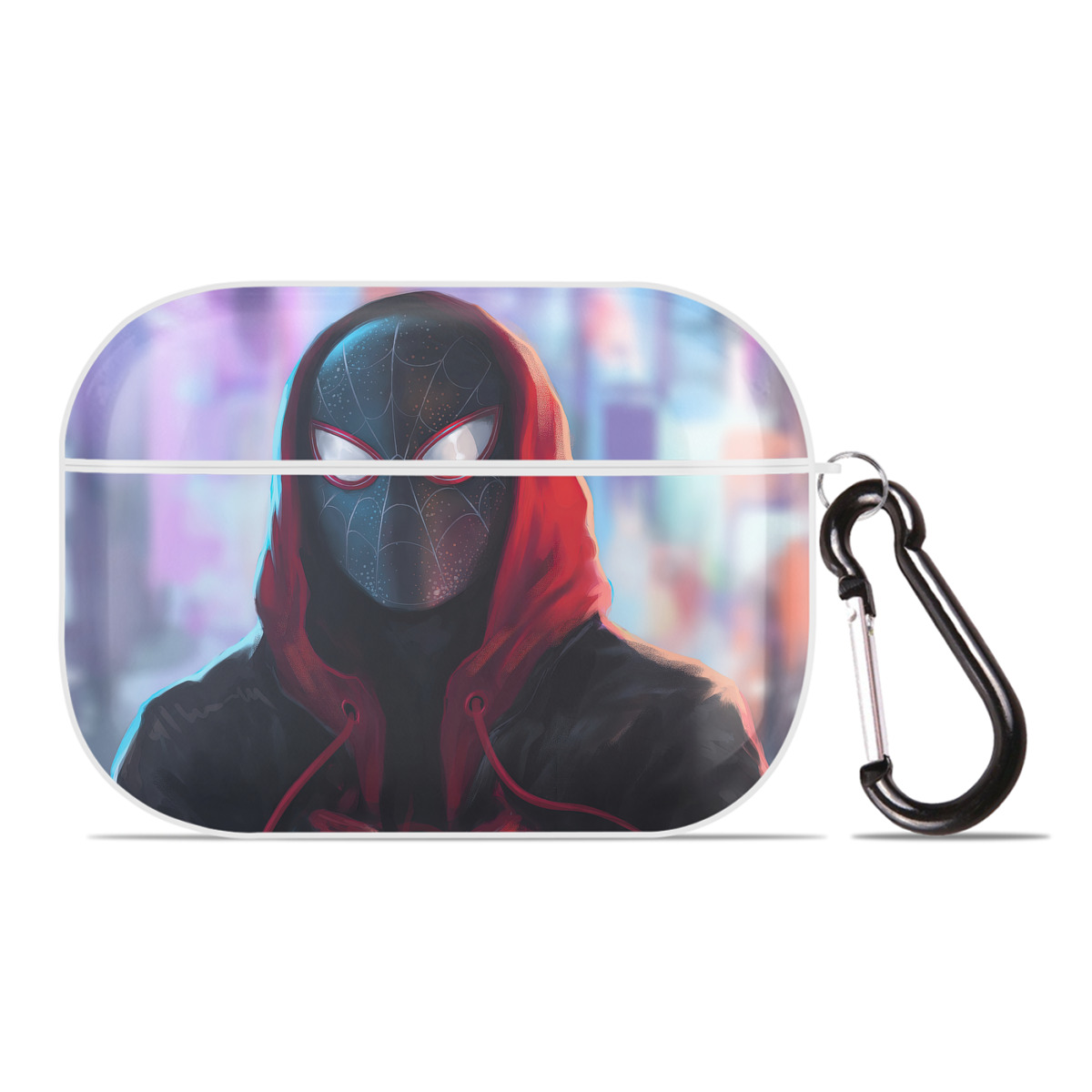 （画像用） Spider Man スパイダーマン 【AirPods Pro用】ハードシェル保護ケース 耐衝撃・防指紋・カラビナ付き商品仕様