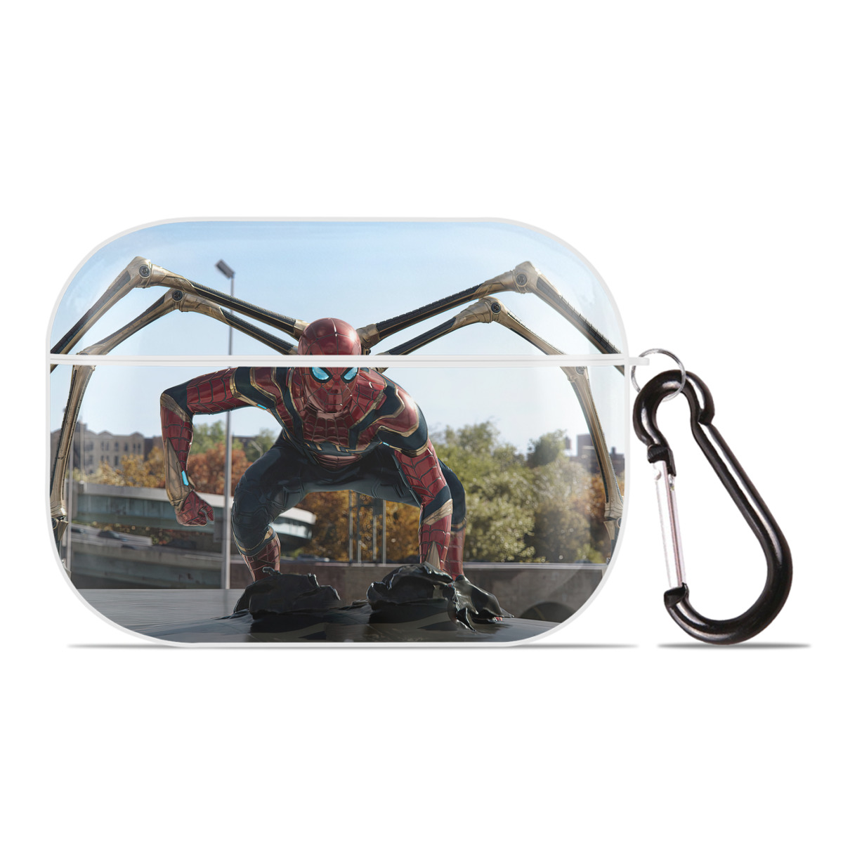 （画像用） Spider Man スパイダーマン 【AirPods Pro用】ハードシェル保護ケース 耐衝撃・防指紋・カラビナ付き商品仕様