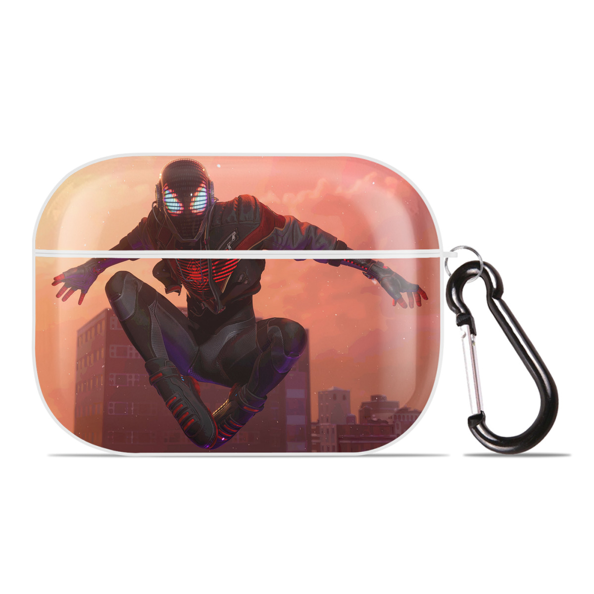 （画像用） Spider Man スパイダーマン 【AirPods Pro用】ハードシェル保護ケース 耐衝撃・防指紋・カラビナ付き商品仕様