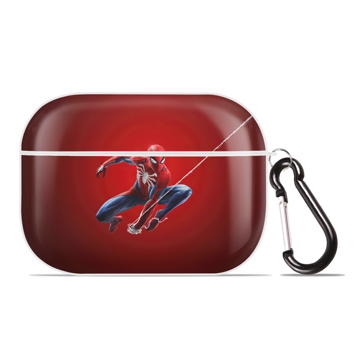 （画像用） Spider Man スパイダーマン 【AirPods Pro用】ハードシェル保護ケース 耐衝撃・防指紋・カラビナ付き商品仕様
